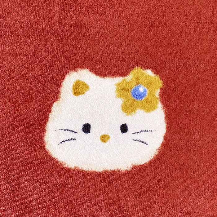 91家纺网 家纺一手货源 找家纺 葡萄家 2025年新款牛奶绒印花单床笠萌系卡通床笠款 猫千金红