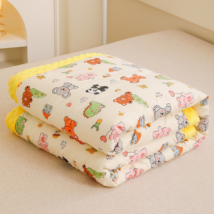 91家纺网 家纺一手货源 找家纺 十九色 2025秋冬新款全棉豆豆被春秋被被子被芯 组合图仅供展示不可下单