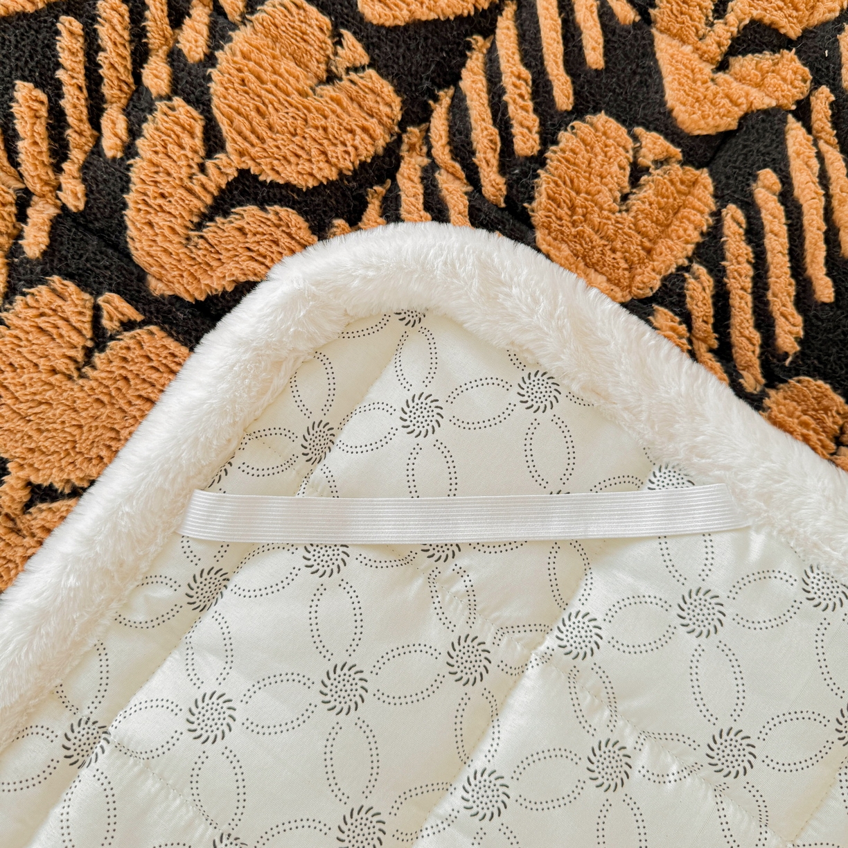 91家纺网 家纺一手货源 找家纺 LIFE.丽芙 2025秋冬新款色纱提花舒棉绒加厚夹棉床垫床护垫单件简约床褥床垫子三件套 郁金香-黄棕