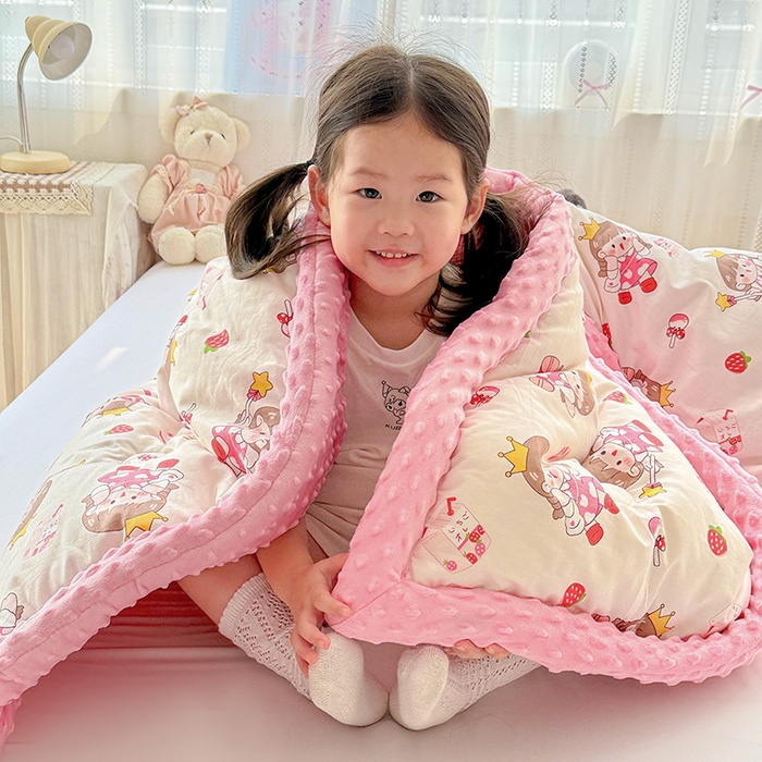 91家纺网 家纺一手货源 找家纺 十九色 2025秋冬新款全棉豆豆被春秋被被子被芯 芝芝酱