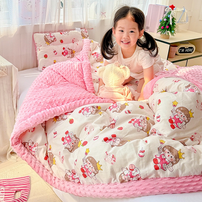 91家纺网 家纺一手货源 找家纺 十九色 2025秋冬新款全棉豆豆被春秋被被子被芯 芝芝酱