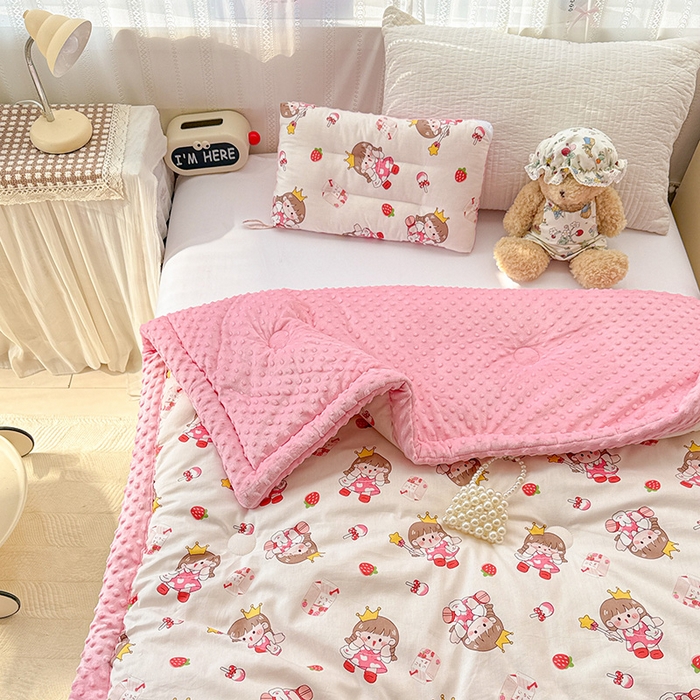 91家纺网 家纺一手货源 找家纺 十九色 2025秋冬新款全棉豆豆被春秋被被子被芯 芝芝酱