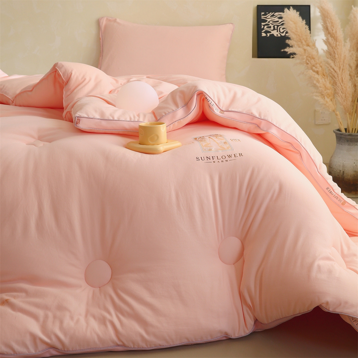 91家纺网 家纺一手货源 找家纺 （总）梵克保罗 2025秋冬新品10A抗菌立体单人被双人被春秋被子被芯外贸-金阙朝岚