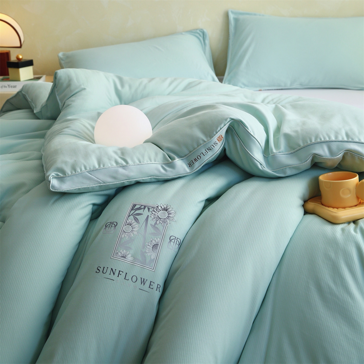 91家纺网 家纺一手货源 找家纺 梵克保罗 2025秋冬新品10A抗菌立体单人被双人被春秋被子被芯外贸-金阙朝岚 金阙朝岚-绿色