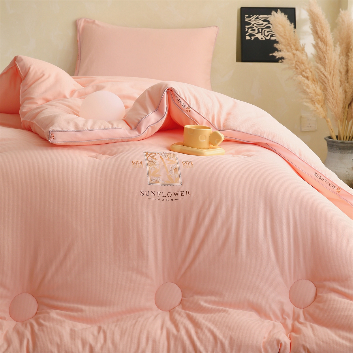 91家纺网 家纺一手货源 找家纺 （总）梵克保罗 2025秋冬新品10A抗菌立体单人被双人被春秋被子被芯外贸-金阙朝岚