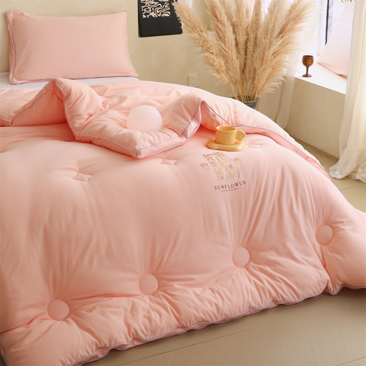 91家纺网 家纺一手货源 找家纺 （总）梵克保罗 2025秋冬新品10A抗菌立体单人被双人被春秋被子被芯外贸-金阙朝岚