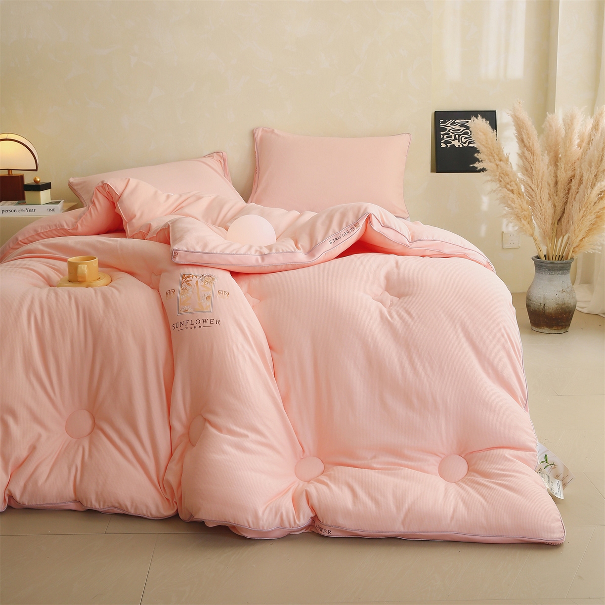 91家纺网 家纺一手货源 找家纺 （总）梵克保罗 2025秋冬新品10A抗菌立体单人被双人被春秋被子被芯外贸-金阙朝岚