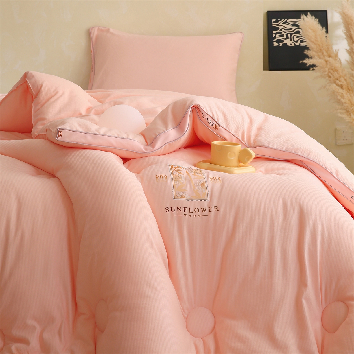 91家纺网 家纺一手货源 找家纺 （总）梵克保罗 2025秋冬新品10A抗菌立体单人被双人被春秋被子被芯外贸-金阙朝岚