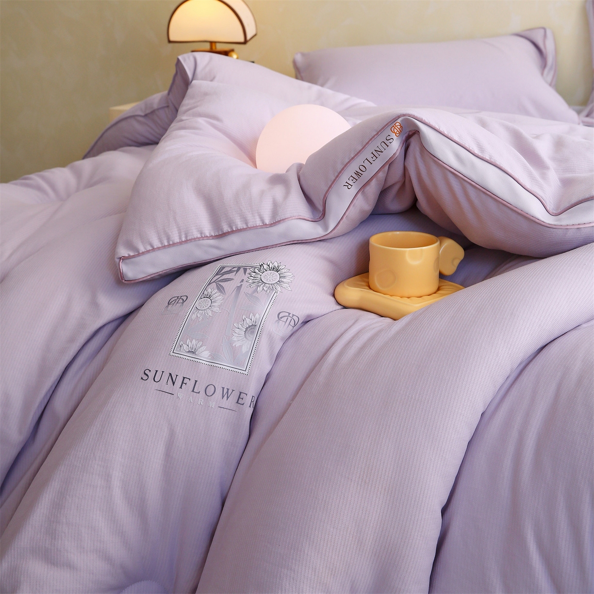 91家纺网 家纺一手货源 找家纺 梵克保罗 2025秋冬新品10A抗菌立体单人被双人被春秋被子被芯外贸-金阙朝岚 金阙朝岚-紫色