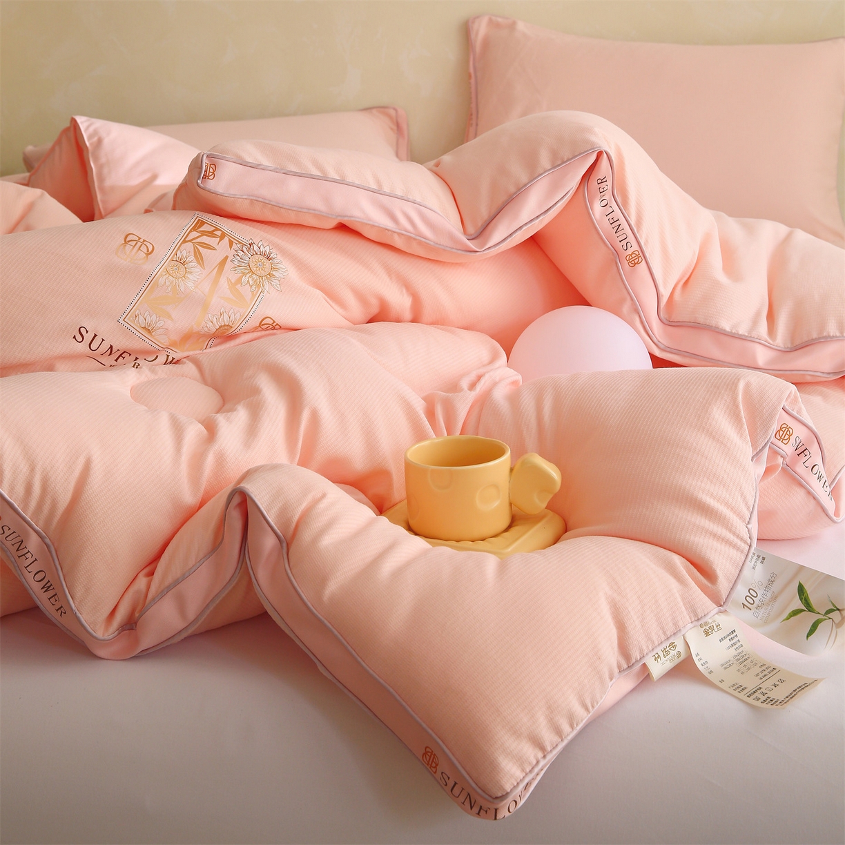 91家纺网 家纺一手货源 找家纺 梵克保罗 2025秋冬新品10A抗菌立体单人被双人被春秋被子被芯外贸-金阙朝岚 金阙朝岚-粉色