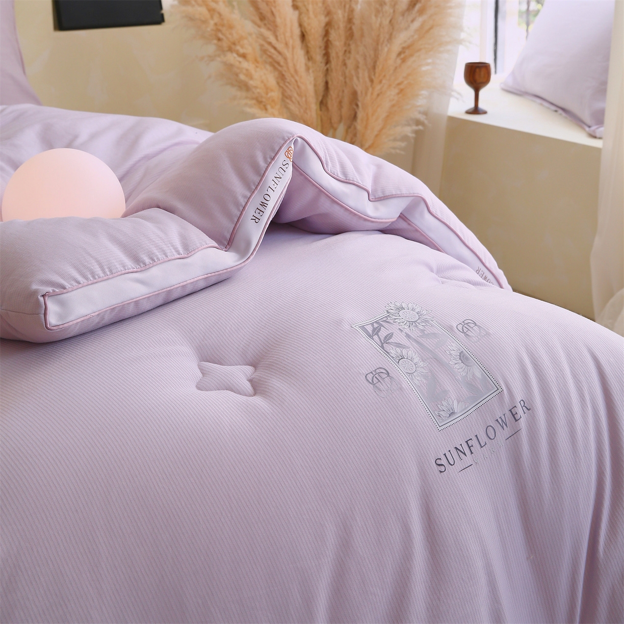 91家纺网 家纺一手货源 找家纺 梵克保罗 2025秋冬新品10A抗菌立体单人被双人被春秋被子被芯外贸-金阙朝岚 金阙朝岚-紫色