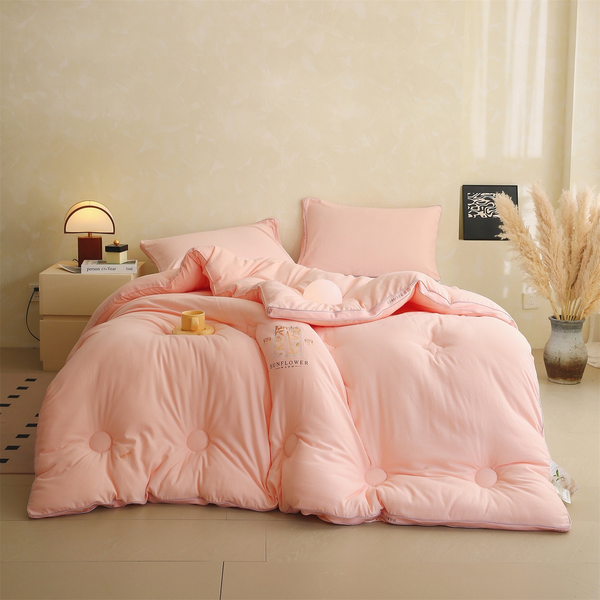 梵克保罗 2025秋冬新品10A抗菌立体单人被双人被春秋被子被芯外贸-金阙朝岚 金阙朝岚-粉色