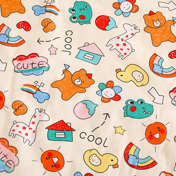 91家纺网 家纺一手货源 找家纺 十九色 2025秋冬新款全棉豆豆被春秋被被子被芯 彩虹乐园