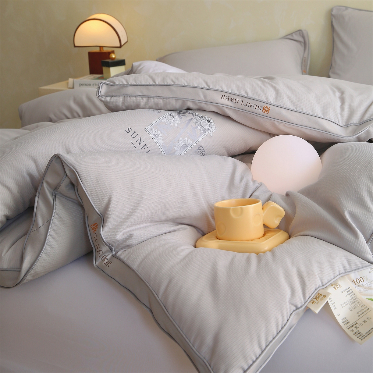 91家纺网 家纺一手货源 找家纺 梵克保罗 2025秋冬新品10A抗菌立体单人被双人被春秋被子被芯外贸-金阙朝岚 金阙朝岚-灰色