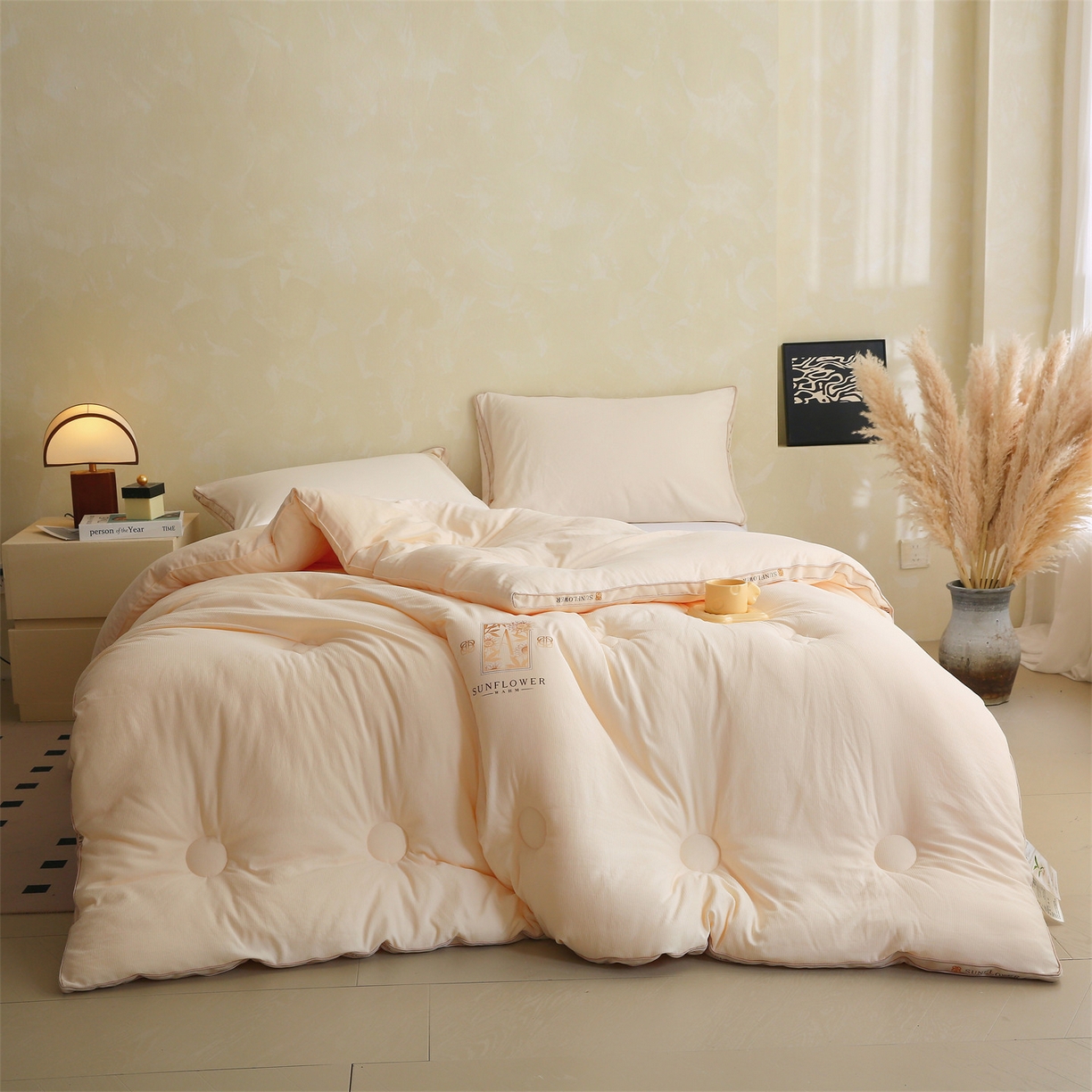 梵克保罗 2025秋冬新品10A抗菌立体单人被双人被春秋被子被芯外贸-金阙朝岚 金阙朝岚-米色