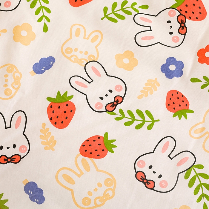 91家纺网 家纺一手货源 找家纺 十九色 2025秋冬新款全棉豆豆被春秋被被子被芯 大白兔