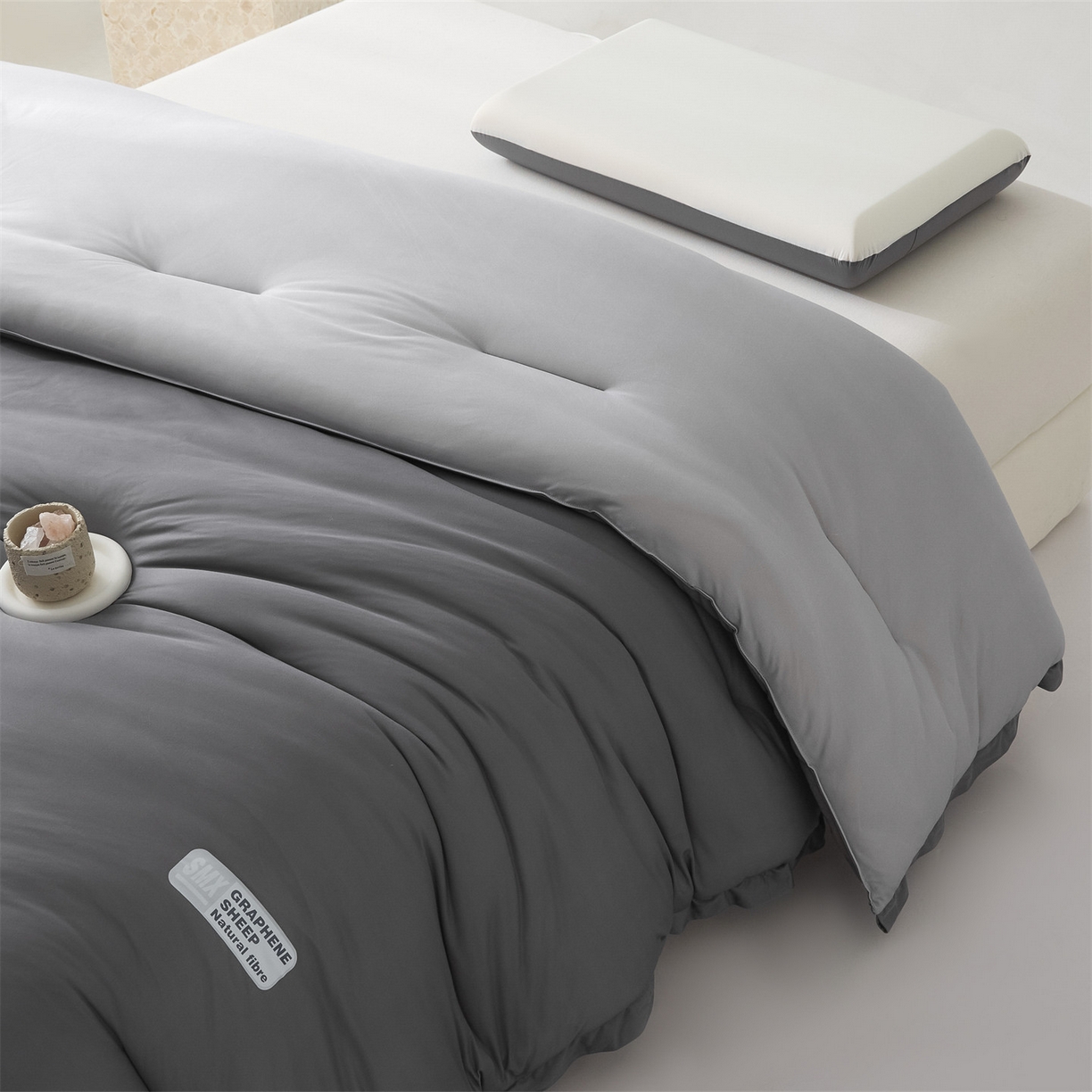 91家纺网 家纺一手货源 找家纺 （总）梵克保罗 2025秋冬新品10A抗菌亚朵同款双盖春秋被子被芯跨境外贸-墨烯引力