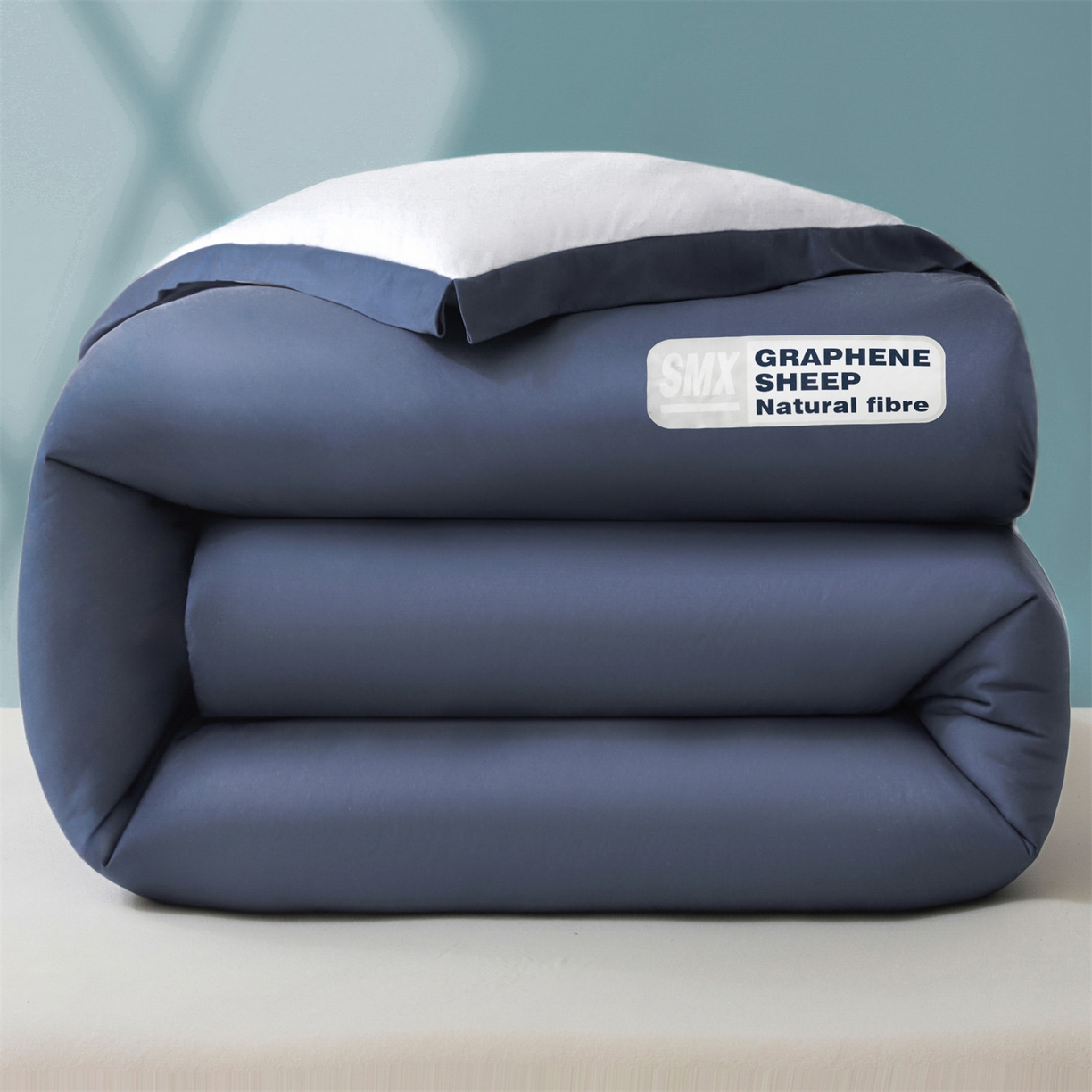 91家纺网 家纺一手货源 找家纺 梵克保罗 2025秋冬新品10A抗菌亚朵同款双盖春秋被子被芯跨境外贸-墨烯引力 组合图