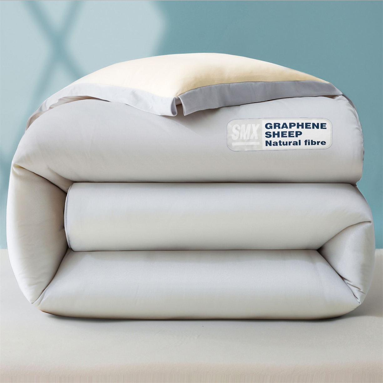 91家纺网 家纺一手货源 找家纺 梵克保罗 2025秋冬新品10A抗菌亚朵同款双盖春秋被子被芯跨境外贸-墨烯引力 组合图