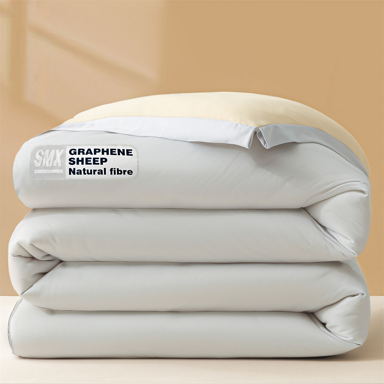 91家纺网 家纺一手货源 找家纺 梵克保罗 2025秋冬新品10A抗菌亚朵同款双盖春秋被子被芯跨境外贸-墨烯引力 组合图