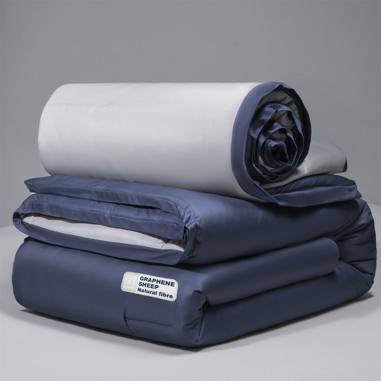 91家纺网 家纺一手货源 找家纺 梵克保罗 2025秋冬新品10A抗菌亚朵同款双盖春秋被子被芯跨境外贸-墨烯引力 组合图