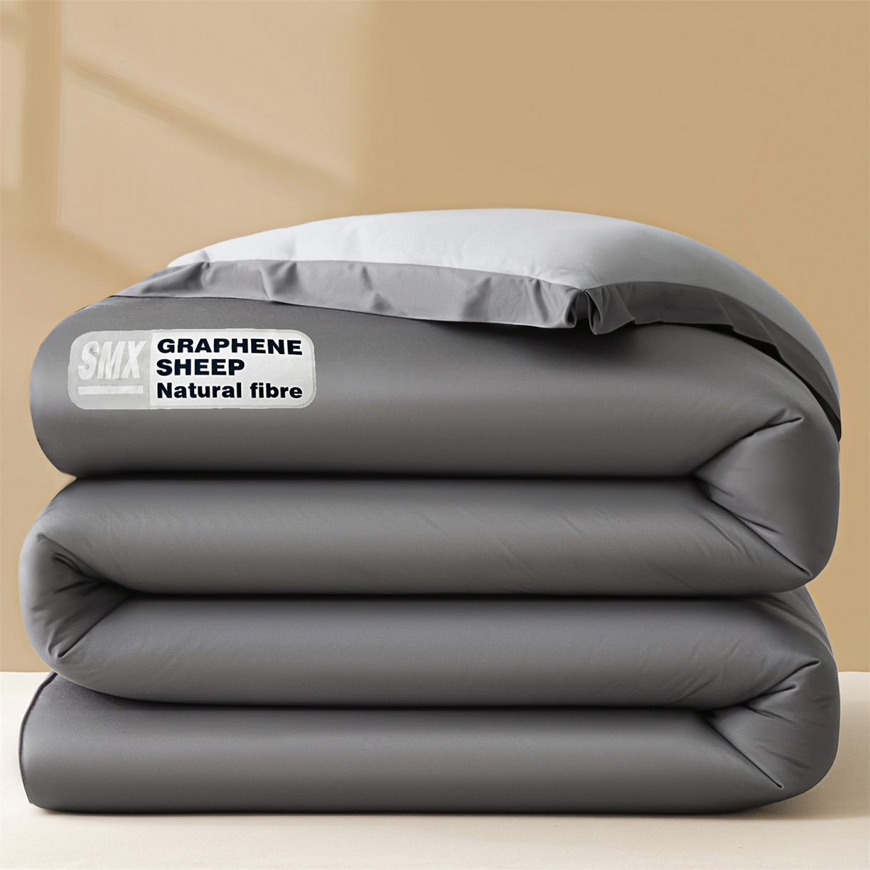 91家纺网 家纺一手货源 找家纺 梵克保罗 2025秋冬新品10A抗菌亚朵同款双盖春秋被子被芯跨境外贸-墨烯引力 组合图