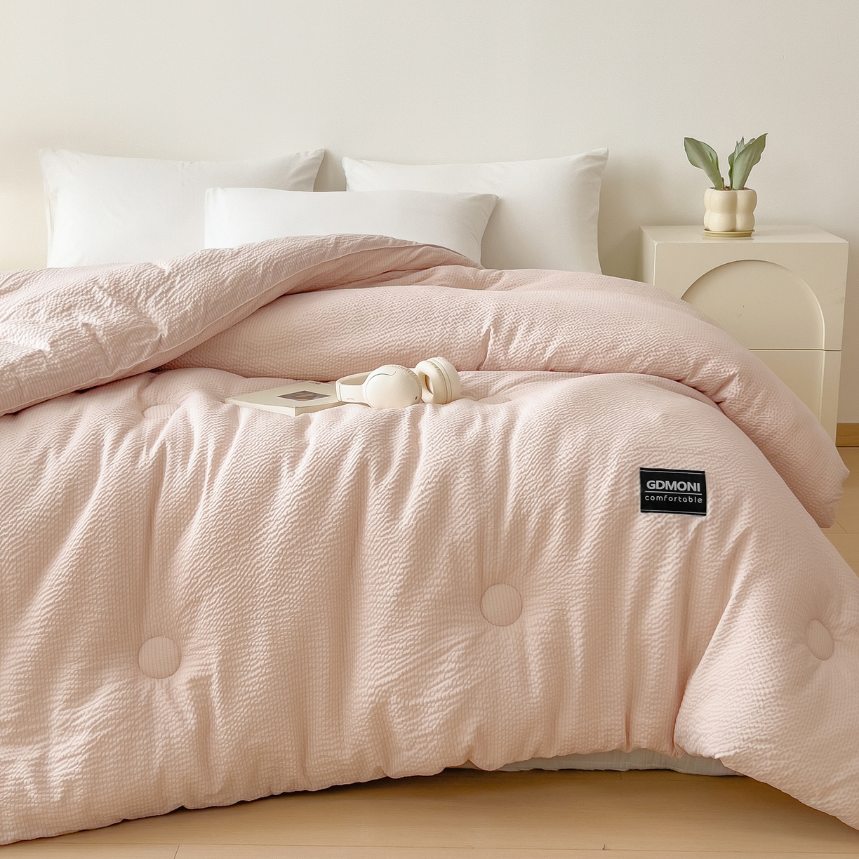 梵克保罗 2025秋冬新款10A抗菌泡泡棉冬被子被芯单人被双人被子被芯 卡其