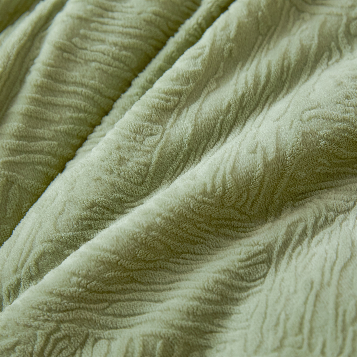 91家纺网 家纺一手货源 找家纺 星座家纺 2025新款雕花绒被子被芯冬被 格纹-抹茶绿