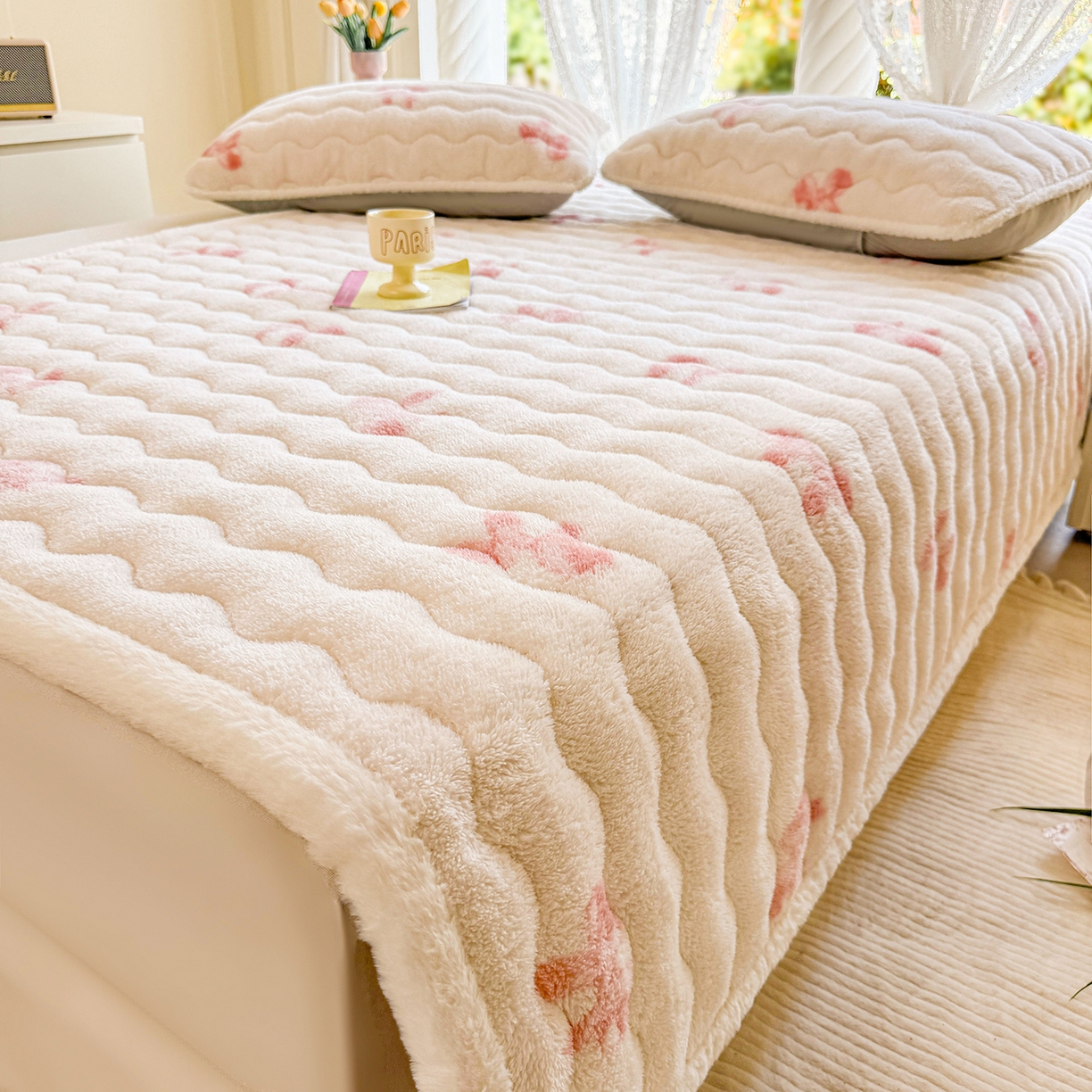 91家纺网 家纺一手货源 找家纺 （总）LIFE.丽芙 2025秋冬新款北极绒加厚夹棉床垫床护垫单件牛奶绒床褥床垫子三件套