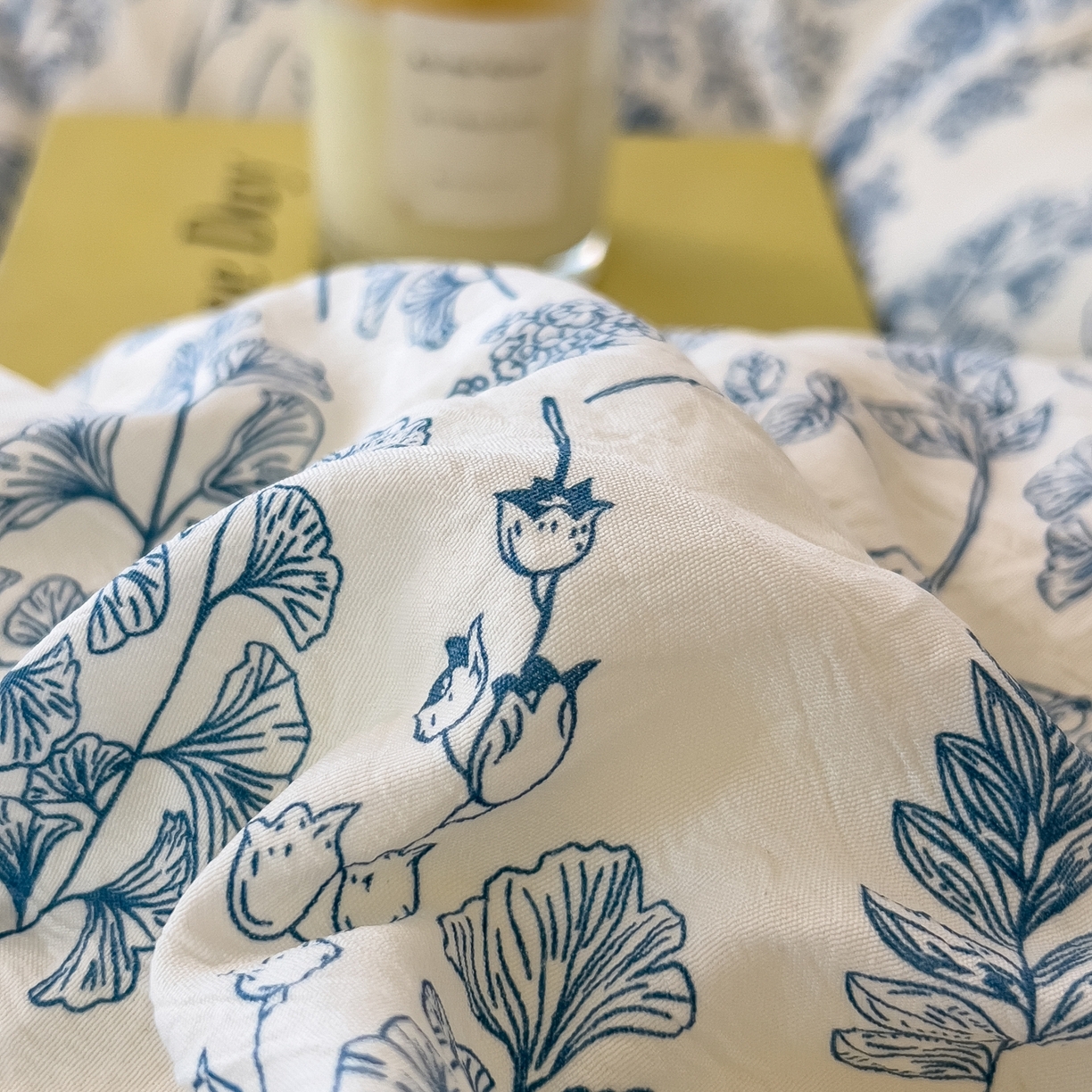 91家纺网 家纺一手货源 找家纺 梵克保罗 2025秋冬新品10A抗菌双层纱冬被被子被芯 青花瓷