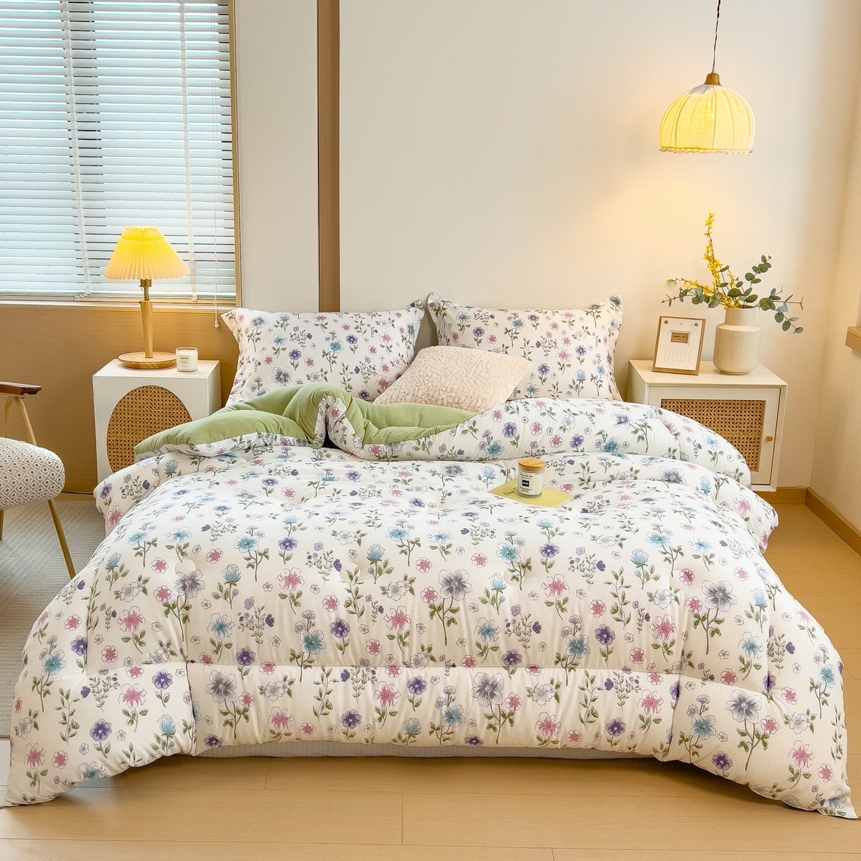 梵克保罗 2025秋冬新品10A抗菌双层纱冬被被子被芯 花韵