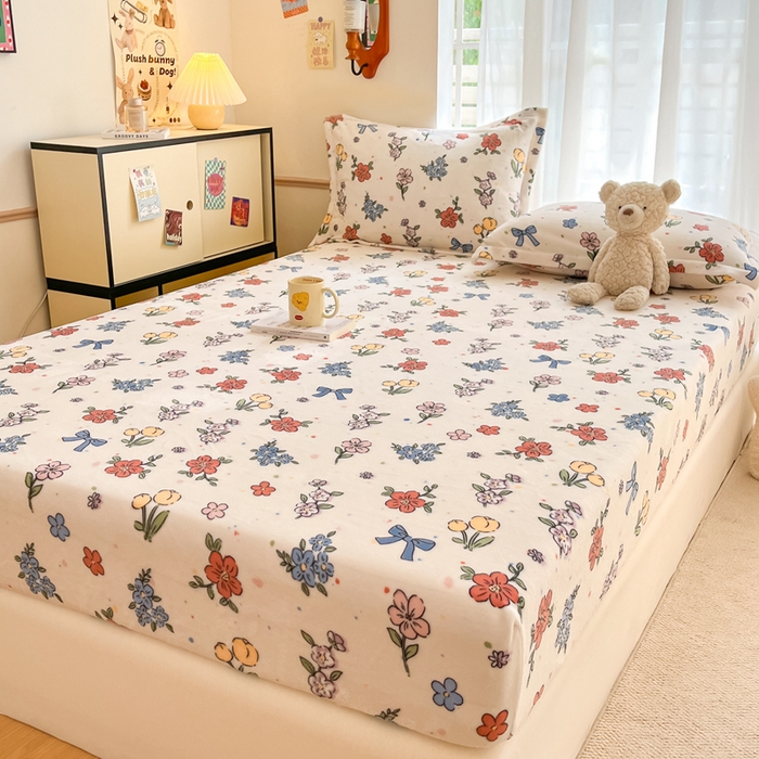 91家纺网 家纺一手货源 找家纺 寻米 2025新款高克重加厚保暖牛奶绒床笠-大床图 花田结语