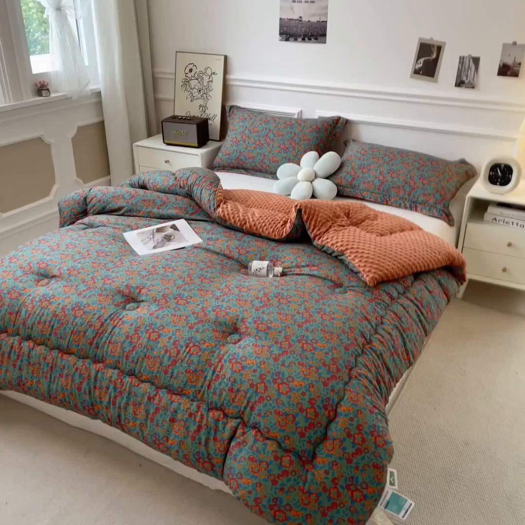 91家纺网 家纺一手货源 找家纺 （总）梵克保罗 2025秋冬新品10A抗菌双层纱冬被被子被芯