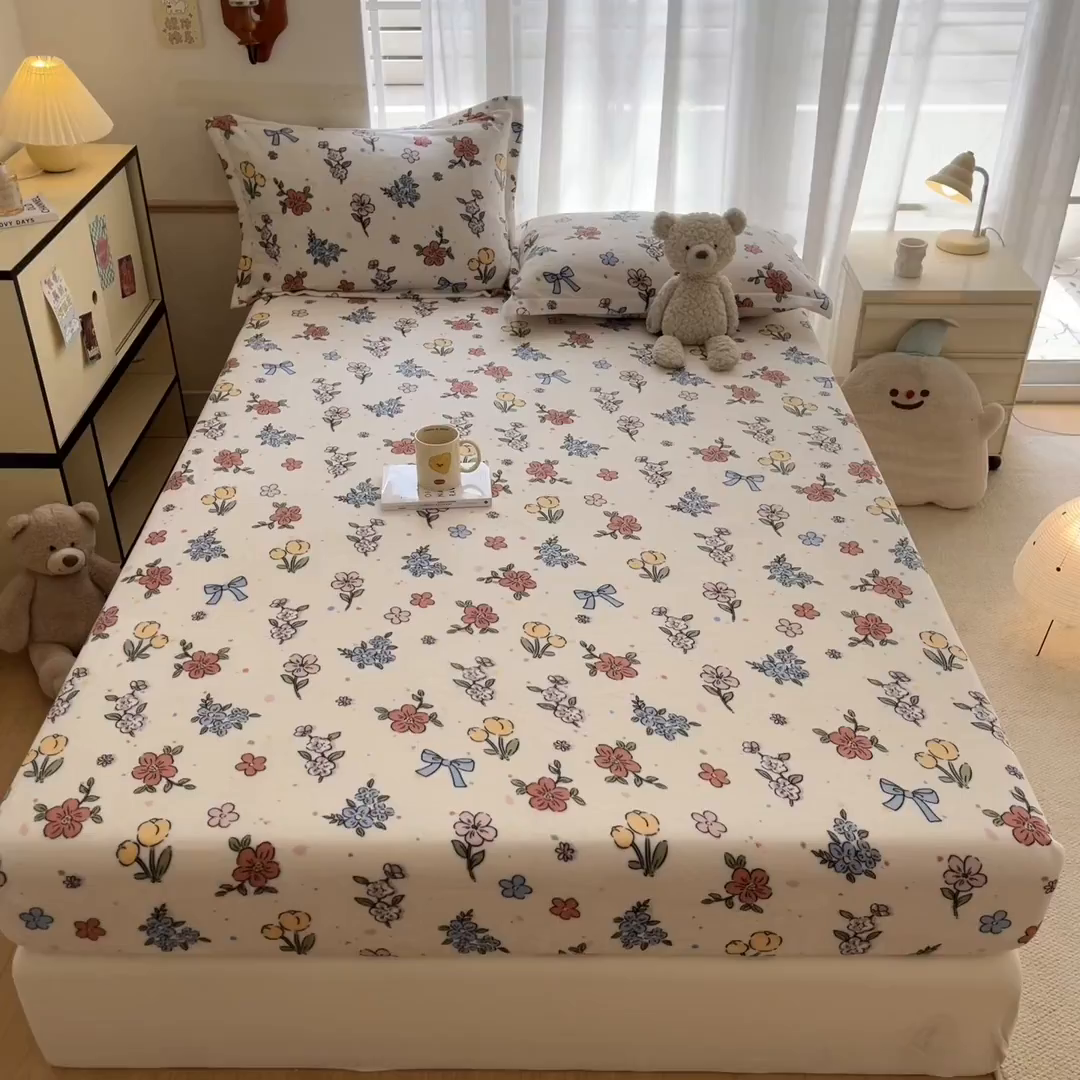 91家纺网 家纺一手货源 找家纺 寻米 2025新款高克重加厚保暖牛奶绒床笠-大床图 花田结语