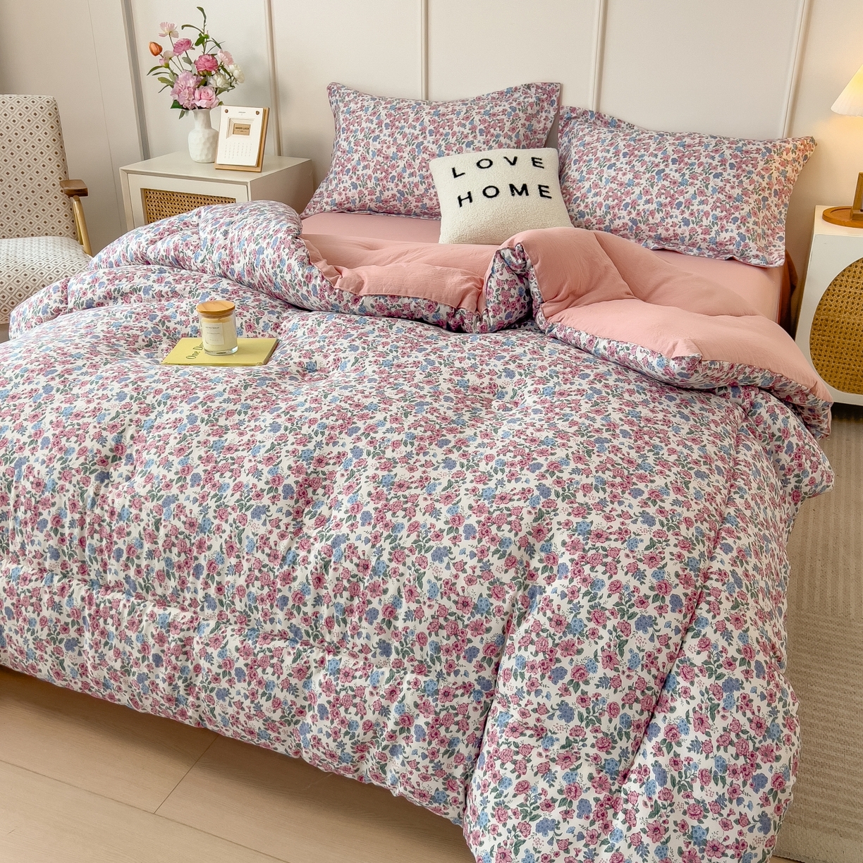 91家纺网 家纺一手货源 找家纺 梵克保罗 2025秋冬新品10A抗菌双层纱冬被被子被芯 紫苑