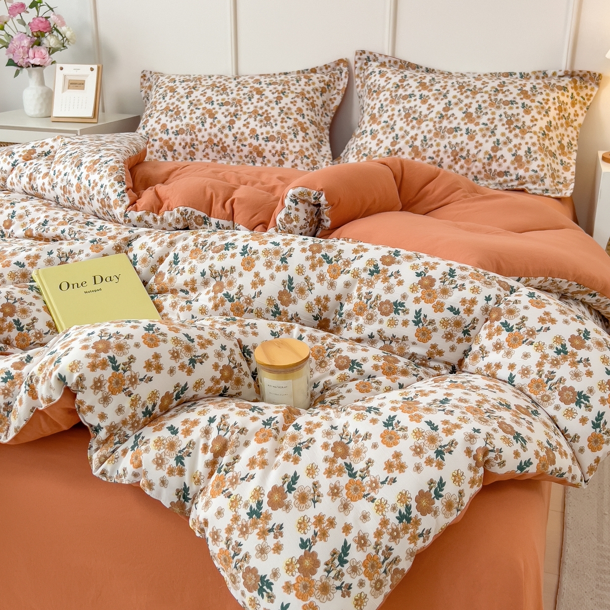 91家纺网 家纺一手货源 找家纺 梵克保罗 2025秋冬新品10A抗菌双层纱冬被被子被芯 小雏菊