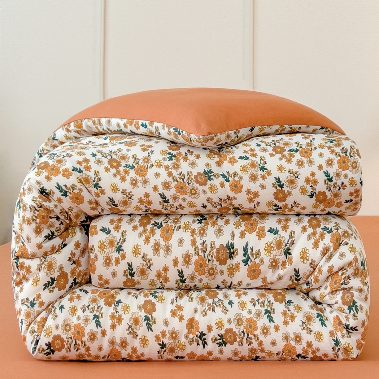 91家纺网 家纺一手货源 找家纺 梵克保罗 2025秋冬新品10A抗菌双层纱冬被被子被芯 小雏菊