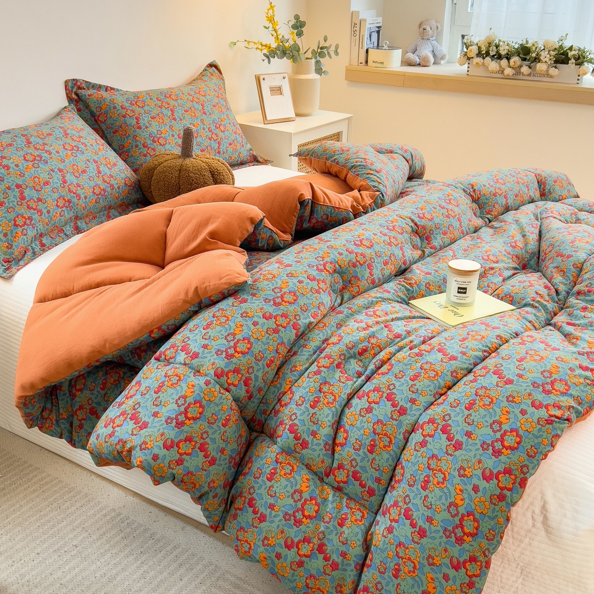 91家纺网 家纺一手货源 找家纺 梵克保罗 2025秋冬新品10A抗菌双层纱冬被被子被芯 艾维