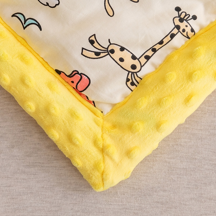 91家纺网 家纺一手货源 找家纺 十九色 2025秋冬新款全棉豆豆被春秋被被子被芯 开心乐园