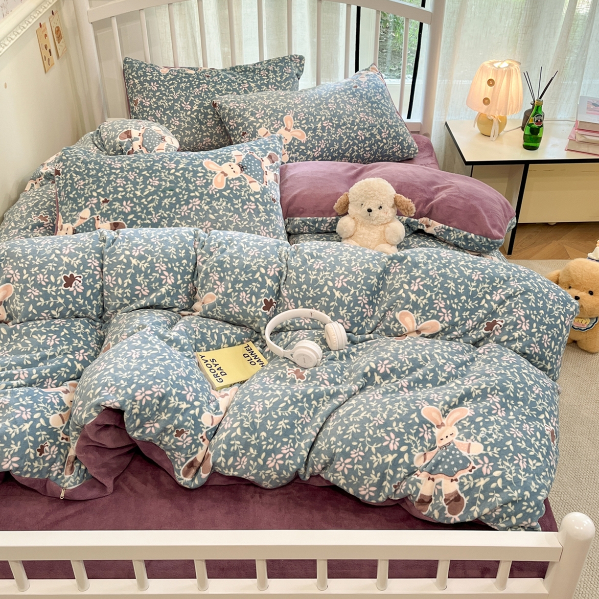 91家纺网 家纺一手货源 找家纺 （总）云玲时尚 2025新款加厚牛奶绒印花四件套