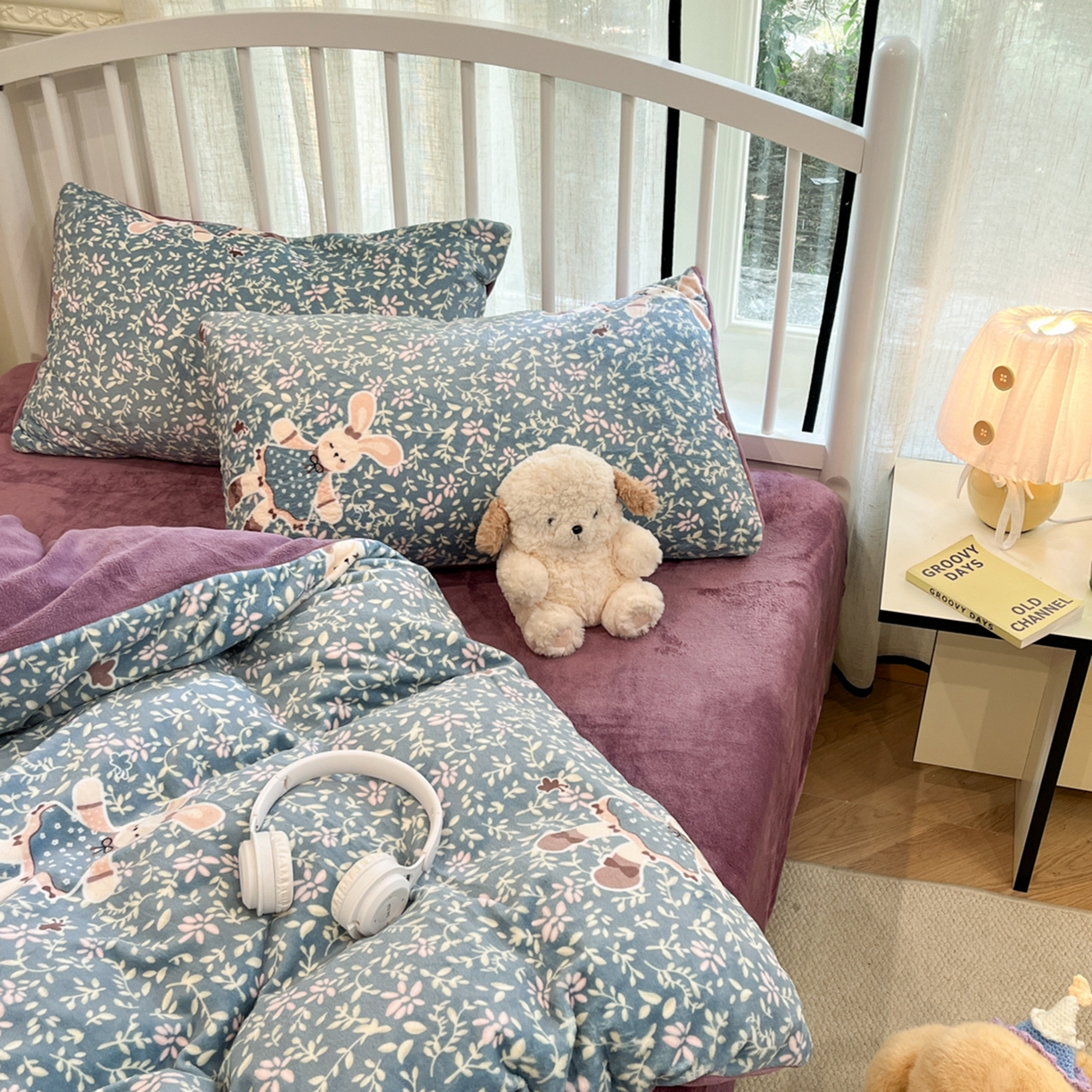 91家纺网 家纺一手货源 找家纺 （总）云玲时尚 2025新款加厚牛奶绒印花四件套