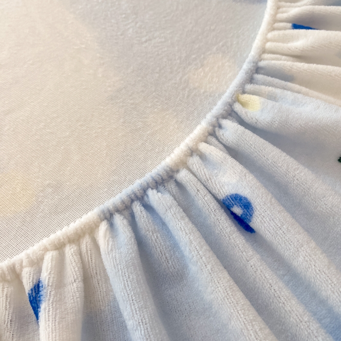 91家纺网 家纺一手货源 找家纺 寻米 2025新款高克重加厚保暖牛奶绒床笠-大床图 梦幻蝴蝶结