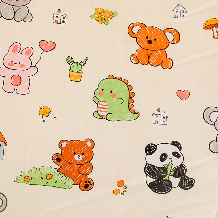 91家纺网 家纺一手货源 找家纺 十九色 2025秋冬新款全棉豆豆被春秋被被子被芯 考拉