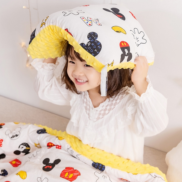 91家纺网 家纺一手货源 找家纺 十九色 2025秋冬新款全棉豆豆被春秋被被子被芯 米奇