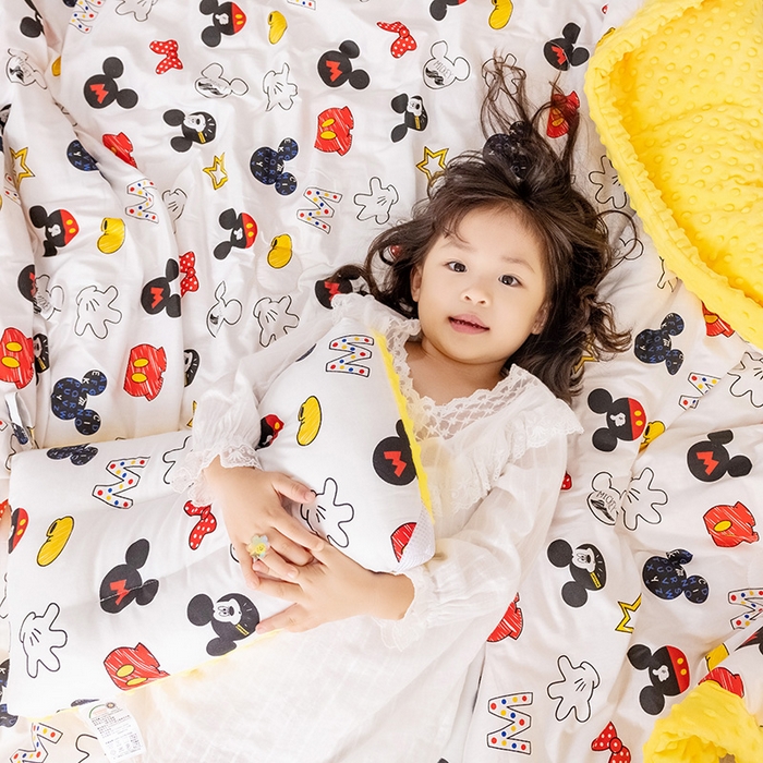 91家纺网 家纺一手货源 找家纺 十九色 2025秋冬新款全棉豆豆被春秋被被子被芯 米奇