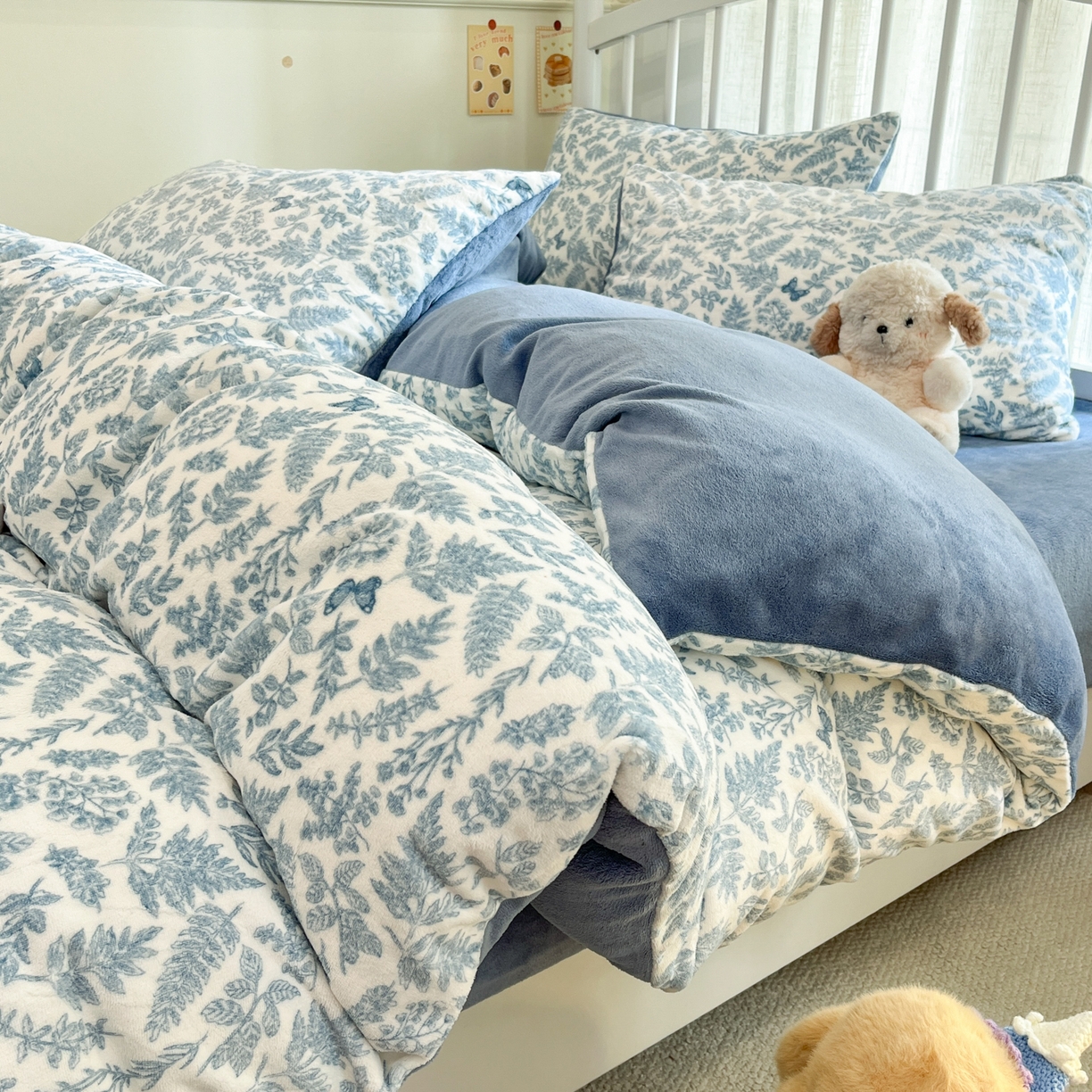 91家纺网 家纺一手货源 找家纺 （总）云玲时尚 2025新款加厚牛奶绒印花四件套