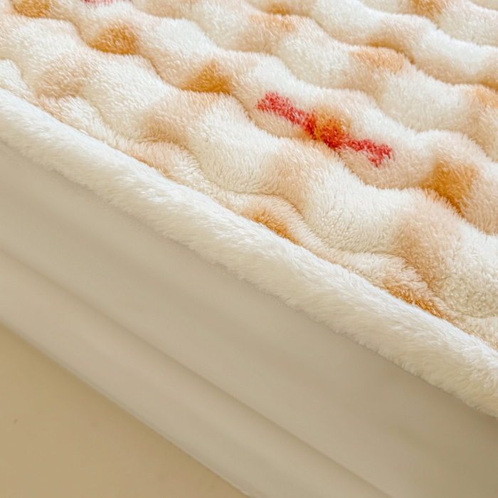 91家纺网 家纺一手货源 找家纺 LIFE.丽芙 2025秋冬新款北极绒加厚夹棉床垫床护垫单件牛奶绒床褥床垫子三件套 意趣-咖