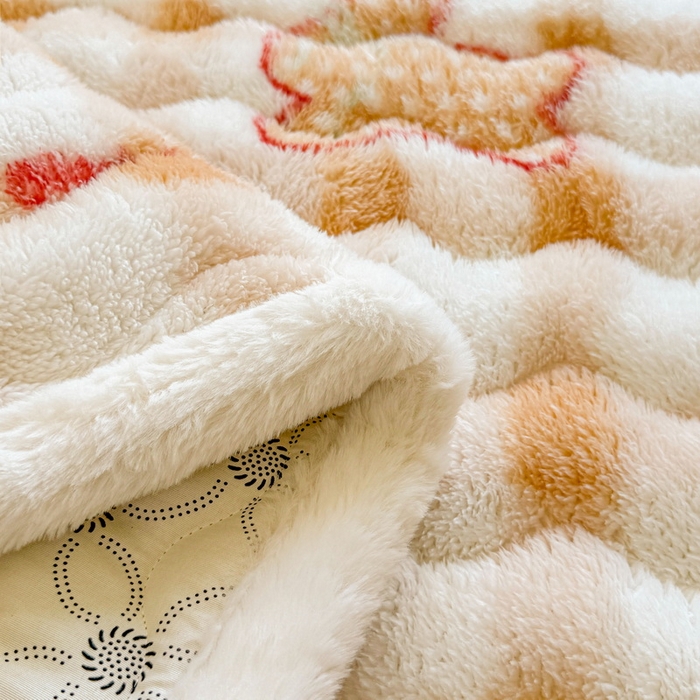 91家纺网 家纺一手货源 找家纺 LIFE.丽芙 2025秋冬新款北极绒加厚夹棉床垫床护垫单件牛奶绒床褥床垫子三件套 意趣-咖