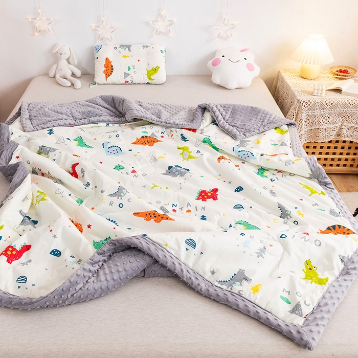 十九色 2025秋冬新款全棉豆豆被春秋被被子被芯 小恐龙