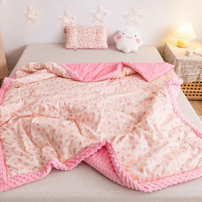 十九色 2025秋冬新款全棉豆豆被春秋被被子被芯 小苹果